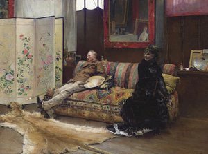 Bouderie (gustave Courtois In His Studio) — Pascal-adolphe-jean Dagnan-bouveret