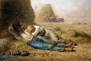 Schlafende Dorfbewohner (auch Bekannt Als Mitt Gündachtruhe) — Jean-françois Millet