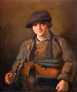 Hurdy Gurdy Boy — Sir John Everett Millais, Pre-raphaelite Brotherhood