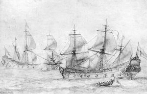 Two Vessels Under Sail — Pierre Puget