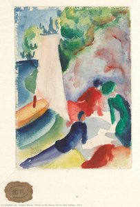 Picnic En La Playa (picnic Después De Navegar), 1913 — Augusto Macke