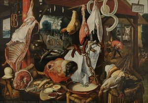 The Meatstall With The Flight Into Egypt — Werkstatt Von Pieter Aertsen