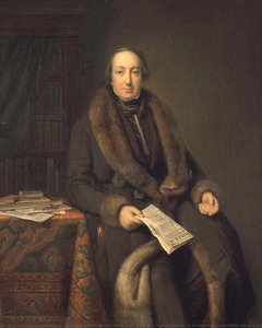 Pieter Arnold Diederichs (1804-74). Boekhandelaar Te Amsterdam En Oprichter Van Het Algemeen Handelsblad In 1828, Johann Georg Schwartze (attributed To), 1850 - 1860 — Johann Georg Schwartze