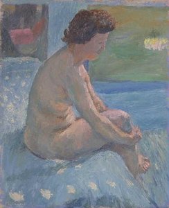 Nu assis (Au verso L'Homme au piano (huile sur toile))