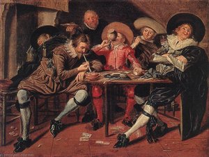 Fröhliche Gesellschaft in einer Taverne