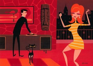 Her Second Night In The City — Josh Agle (shag)