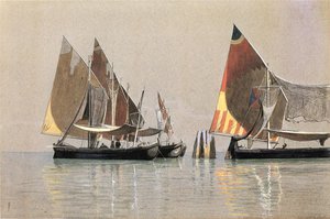 Italian Boats, Venice — William Stanley Haseltine