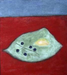 Still Life With Grapes And A Lemon — Craigie Aitchison