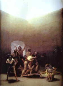 The Yard Of Madhouse — Francisco José De Goya Y Lucientes, Romanticism
