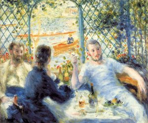The Canoeist's Luncheon — Pierre-auguste Renoir, Impressionist Painting