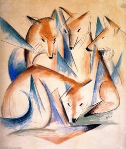 Los Zorrillos (también Conocidos Como Cuatro Zorrillos) — Franz Marc