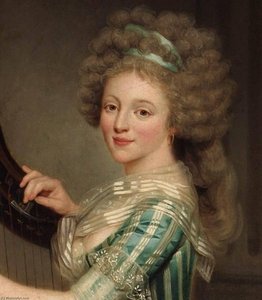 Self Portrait with a Harp (detail)