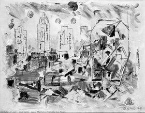 Lower Manhattan From The East River — John Marin