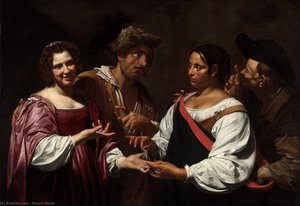 The Fortune Teller — Simon Vouet, French Baroque Painting