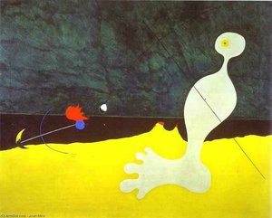 Person Throwing A Stone At A Bird — Joan Miró, Surrealism