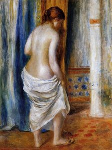 The Bathrobe — Pierre-auguste Renoir, Impressionism