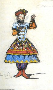 First Barrel Organ Player. Costume Design — Alexandre Benois