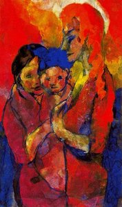Mother With Two Children — Emile Nolde, Expressionism