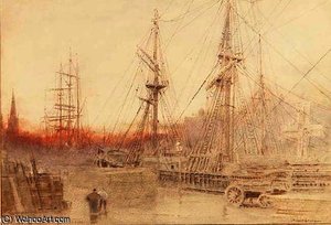 Bristol, When The Day's Work Is Done — Albert Goodwin