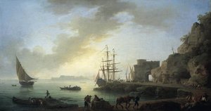 Mediterranean Port At Dawn — Claude-joseph Vernet