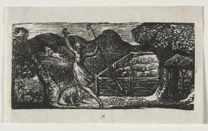 The Pastorals Of Virgil, Eclogue I. The Shepherd Chases Away A Wolf — William Blake