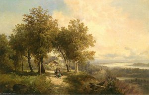 Landscape On The Bank Of The Inn — Josef Thoma