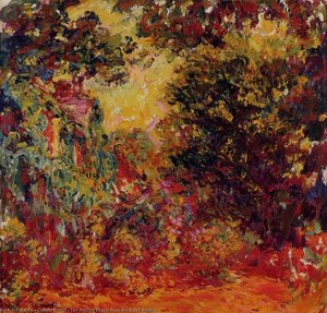 The Artist's House From The Rose Garden — Claude Monet, Impressionism