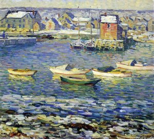 Rockport, Boats In A Harbor — Robert Spencer
