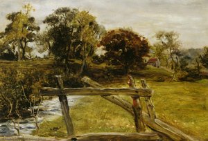 View Near Hampstead — Sir John Everett Millais, Pre-raphaelite