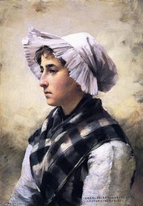 Woman With A Bonnet — Charles Sprague Pearce