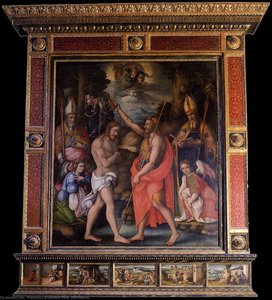 Baptism Of Christ With Saints — Francesco D'ubertino Verdi (bacchiacca), Renaissance