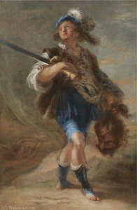 David Holding The Head Of Goliath — Lucrina Fetti