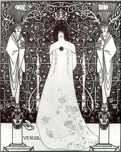 Venus Between Terminal Gods — Aubrey Vincent Beardsley, Art Nouveau