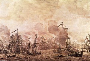 Battle Of The Sound — Willem Van De Velde The Elder