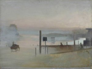 The Quiet River The Thames At Chiswick — Victor Pasmore