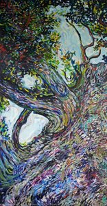 Large Tree Diptych (diptych, Left Panel) — Mark Bearpark