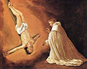 The Apostle Saint Peter Appearing To Saint Peter Nolasco — Francisco De Zurbarán, Spanish Baroque