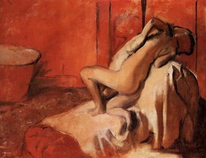 After The Bath — Edgar Degas, Impressionist Painting