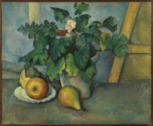 Una Jarra De Flores Y Frutas — Paul Cézanne