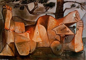 Naked Woman Lying Under A Pine Tree — Пабло Пикасо, Cubist Expression
