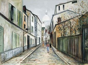 Sacré-coeur De Montmartre And Rue Sainte-rustique — Maurice Utrillo