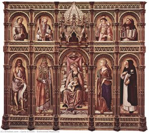 Enthroned Madonna — Carlo Crivelli, Early Renaissance