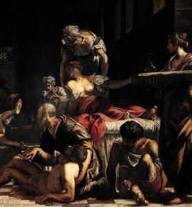 St Roch In The Hospital (detail) — Jacopo Tintoretto