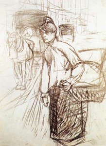 Study For The Laundress — Henri De Toulouse-lautrec, Post-impressionism