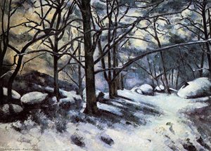 Melting Snow, Fontainebleau — Paul Cézanne, Post-impressionism