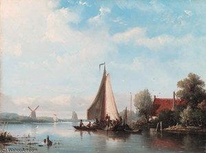 Shipping In A Dutch Estuary — Nicolaas Riegen