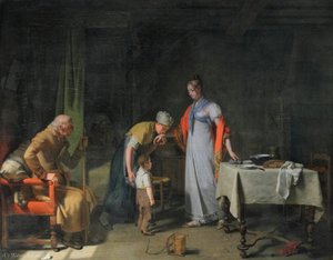 Young woman rescuing an unhappy family