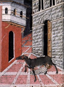 St Stephen Suckled By A Doe — Giovanni Di Paolo