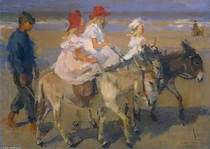 Ezeltje Rijden Langs Het Strand — Isaac Lazarus Israels