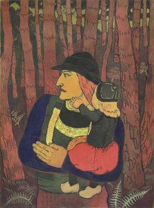 Breton Man Holding A Child — Georges Lacombe